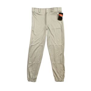 Rawlings Baseball Pants Mens M Medium Overcast Grey Tapered Ankle Belt Loops